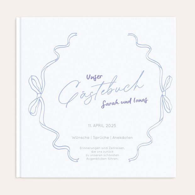 Gästebuch Hochzeit - Elegante Schleifen
