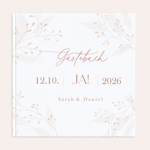 Gästebuch Hochzeit - Filigrane Blätterkunst