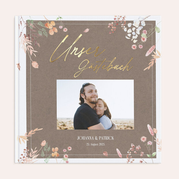 Gästebuch Hochzeit - Florale Harmonie