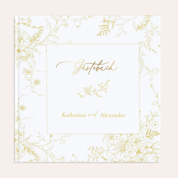 Gästebuch Hochzeit - Zartgelbe Blüten