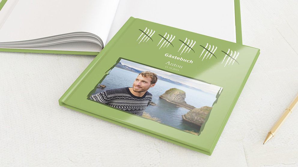 Strichliste 50 Hardcover 215x215 Mm Gelbgrun