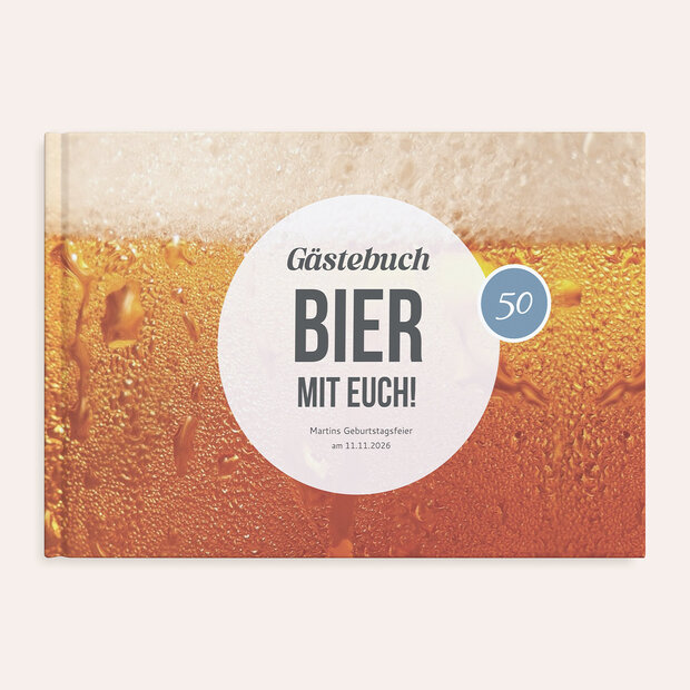Gästebuch Geburtstag - Gutschein Bier