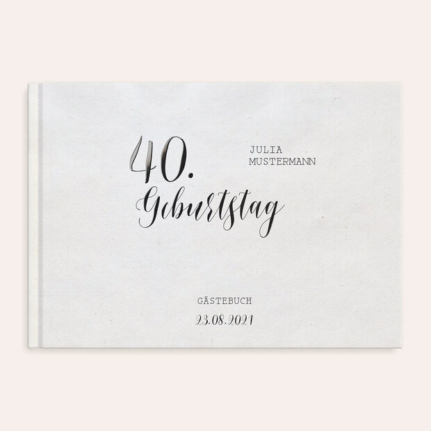 Gästebuch Geburtstag - Luftsprung Geburtstag 40