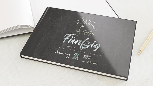 Gästebuch Geburtstag Ankündigung 50 Detail