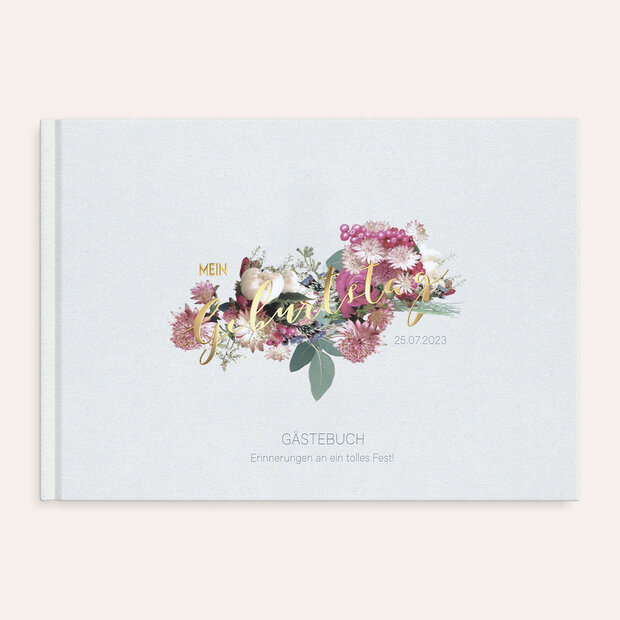 Gästebuch Geburtstag - Blütenwalzer
