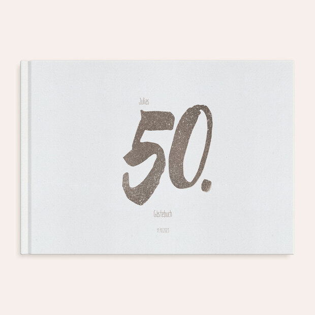 Gästebuch Geburtstag - Goldene Nummer 50