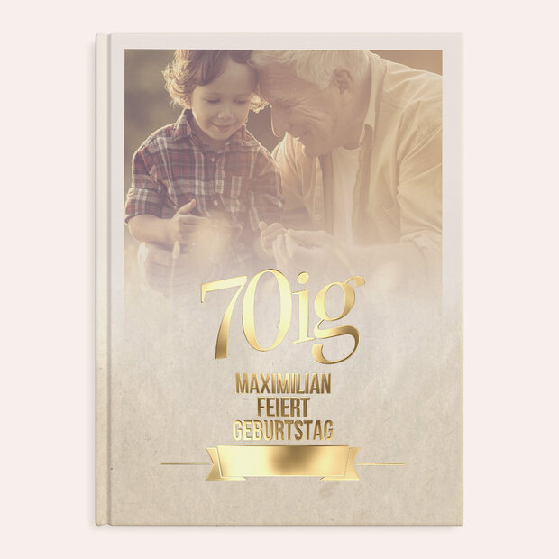 Gästebuch Geburtstag - Retrofeier 70