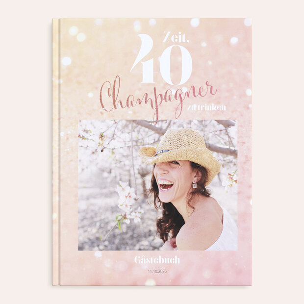 Gästebuch Geburtstag - Champagner