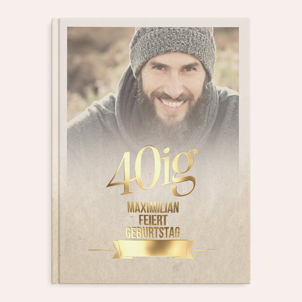 Gästebuch Geburtstag - Retrofeier 40
