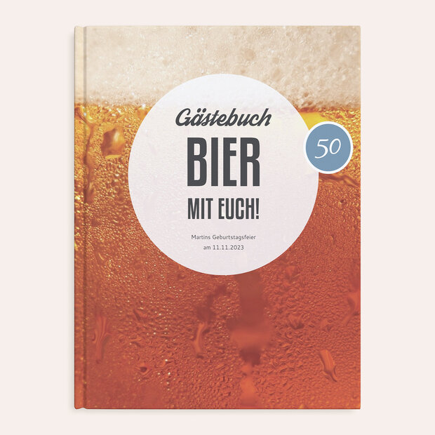 Gästebuch Geburtstag - Gutschein Bier