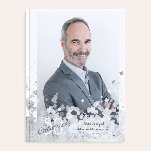 Gästebuch Geburtstag - Blattsilber