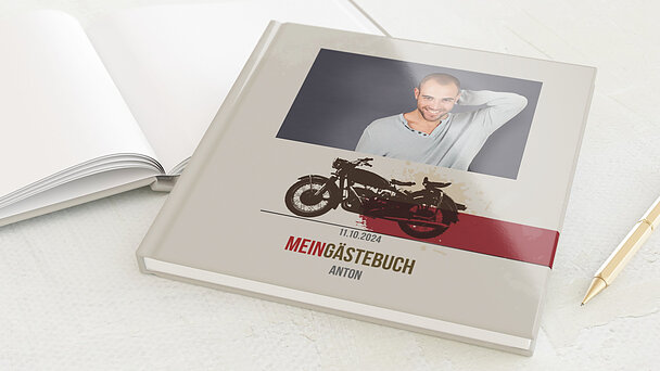 Gastebuch Geburtstag Biker Detail