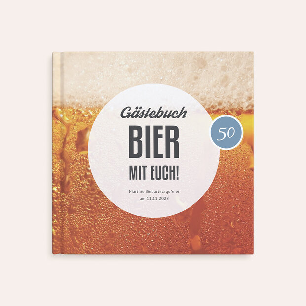 Gästebuch Geburtstag - Gutschein Bier