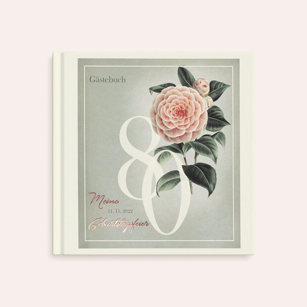 Gästebuch Geburtstag - Kamelie 80
