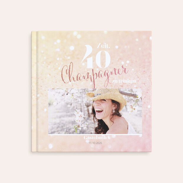 Gästebuch Geburtstag - Champagner