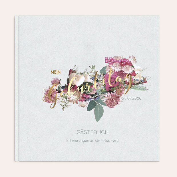 Gästebuch Geburtstag - Blütenwalzer
