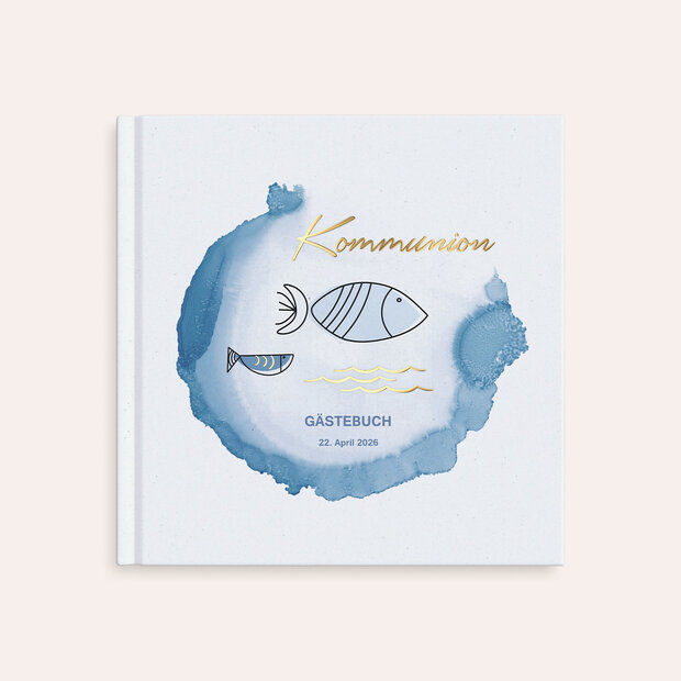 Gästebuch Kommunion - Fische im Meer