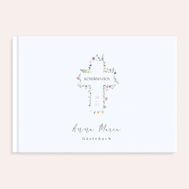 Gästebuch Konfirmation - Bunter Blütensegen