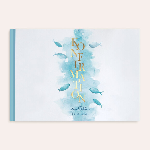 Gästebuch Konfirmation - Fische im Wasser