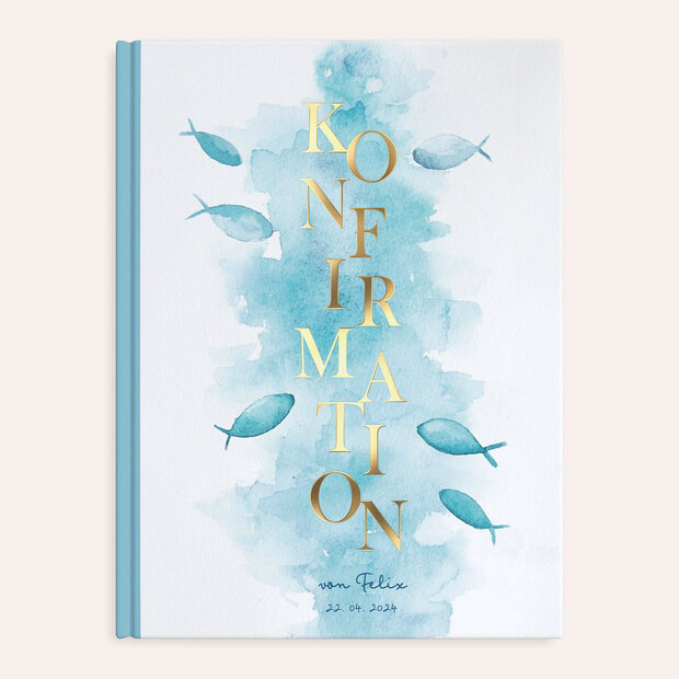 Gästebuch Konfirmation - Fische im Wasser