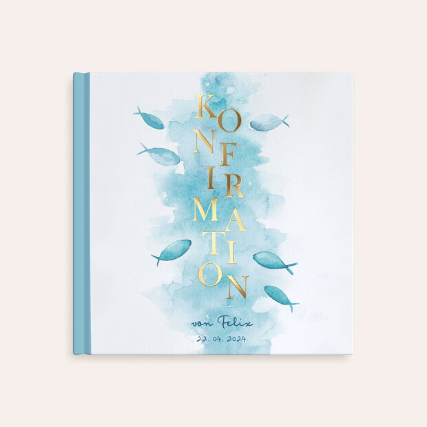 Gästebuch Konfirmation - Fische im Wasser