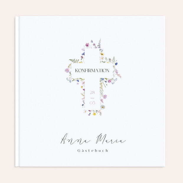 Gästebuch Konfirmation - Bunter Blütensegen