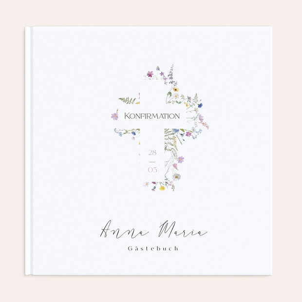 Gästebuch Konfirmation - Bunter Blütensegen