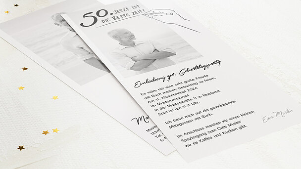 Einladungen Zum 50 Geburtstag Selber Machen Einladungskarten 50. Geburtstag - selbst gestalten