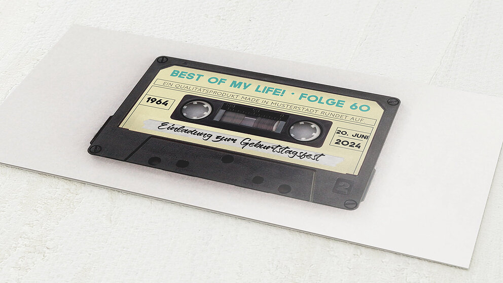 Geburtstagseinladungen Tonträger 60 Detail