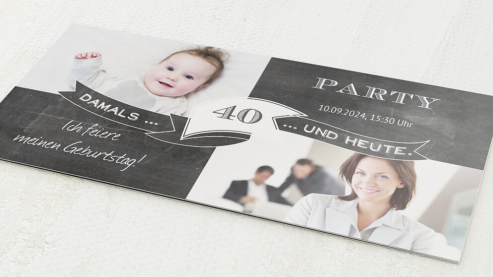 Geburtstagseinladungen Jahrestafel Detail