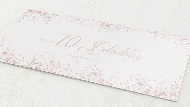 Geburtstagseinladungen Wiesenblume 70 Detail