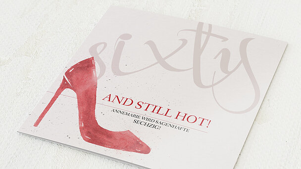 Geburtstagseinladungen High Heels 60 Detail