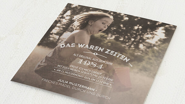 Geburtstagseinladungen (NOT USED) - Alte Zeiten 40