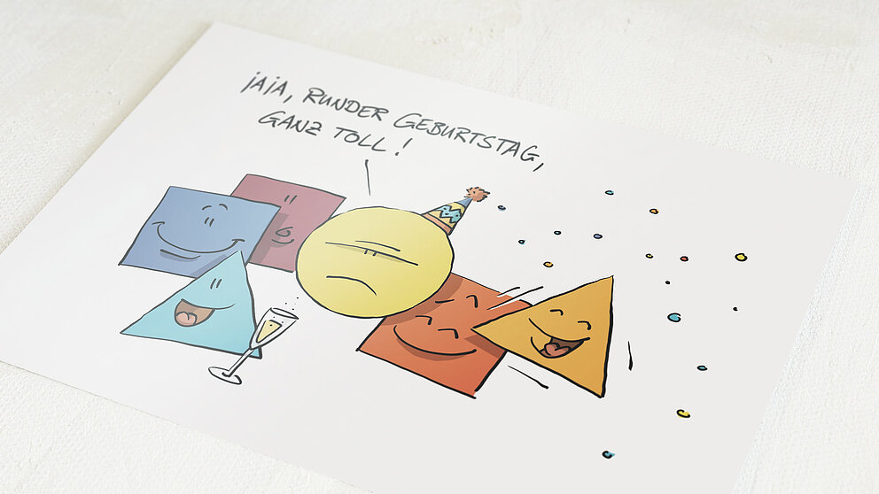 Runder Geburtstag Doppelkarte 80