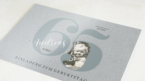 Geburtstagseinladungen My Time 65 Detail