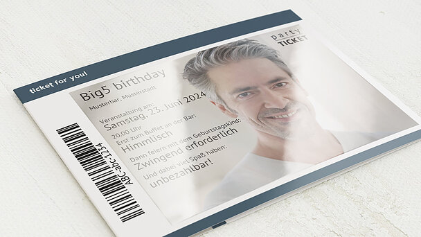 Geburtstagseinladungen Tontrager 50 Detail