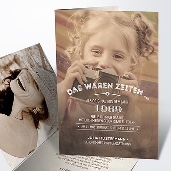 Einladungskarten 50. Geburtstag - selbst gestalten