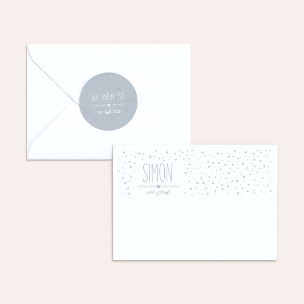 Umschlag mit Design Taufe - Mit Liebe