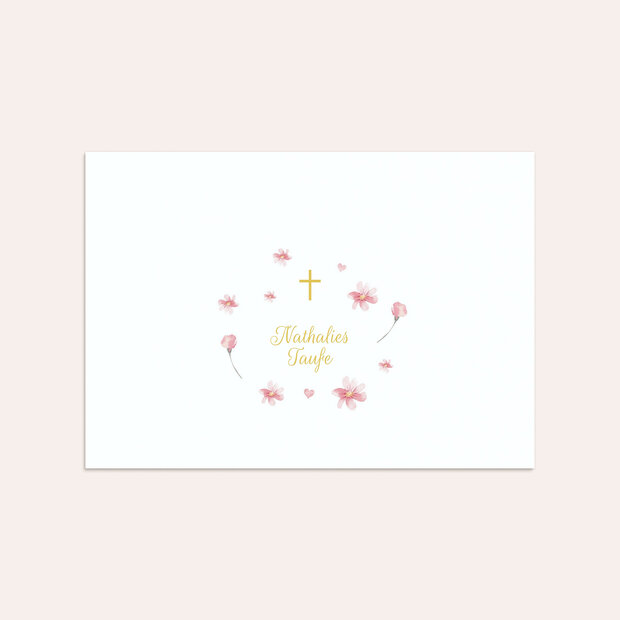 Umschlag mit Design Taufe - Zarter Blütenzauber