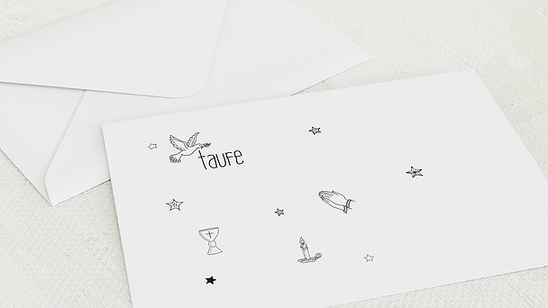 Umschlag mit Design Taufe - Flügelschlag