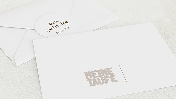 Umschlag mit Design Taufe - Taufe Fototext