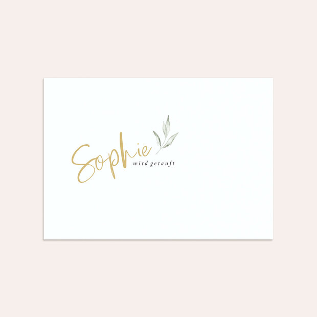 Umschlag mit Design Taufe - Ölzweig