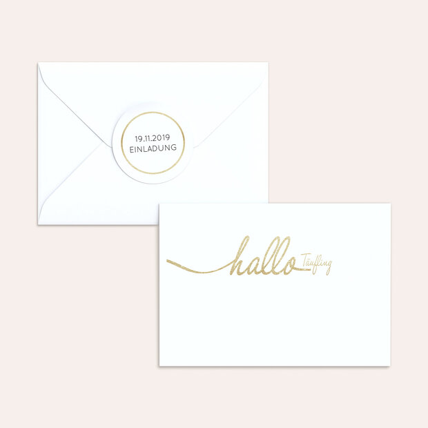 Enveloppe avec design baptême - Hallo Baby