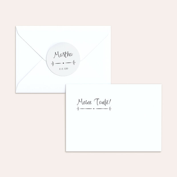 Umschlag mit Design Taufe - Größtes Glück