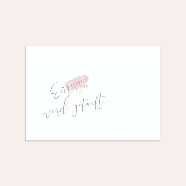 Umschlag mit Design Taufe - Federwirbel