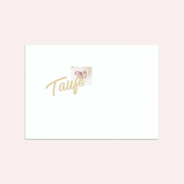 Umschlag mit Design Taufe - Zarter Gruß