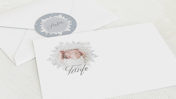 Umschlag mit Design Taufe - Blütenspiegel