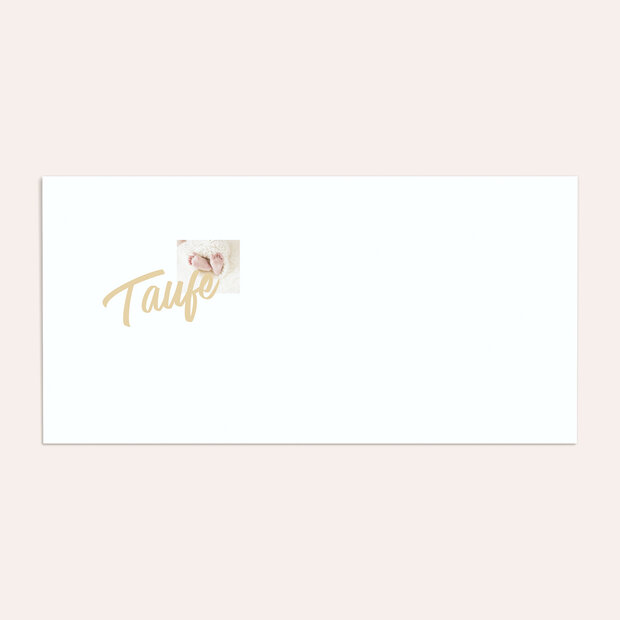 Umschlag mit Design Taufe - Zarter Gruß