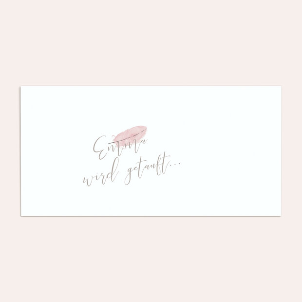 Umschlag mit Design Taufe - Federwirbel