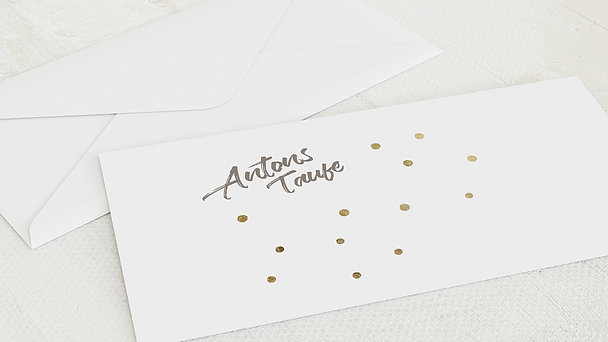 Umschlag mit Design Taufe - Goldtaler
